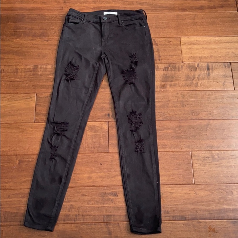 Ripped black jegging
